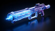 Laser rifle game icon 3d