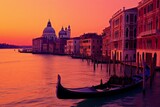 Fototapeta Big Ben - Venetian Sunset Gradients: Warm Evening Glow Mix