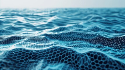 3D hexagon waves on a digital ocean