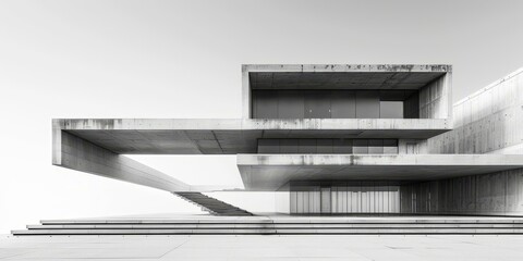 b'brutalism architecture in black and white'