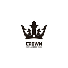 Canvas Print - Crown silhouette logo vector