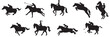 horse riders silhouette