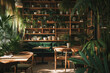 Cozy Cafe Interior with Scattered Pottery Decor