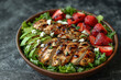 Summer Grilled Chicken Salad with Fresh Strawberries and Avocado