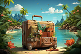 Fototapeta  - Island Getaway, Packed and Ready