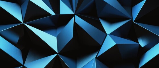 abstract geometric blue metallic background. blue and black metallic backdrop