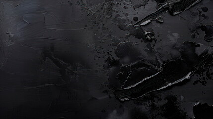 Wall Mural - paint black color on black background, water color style