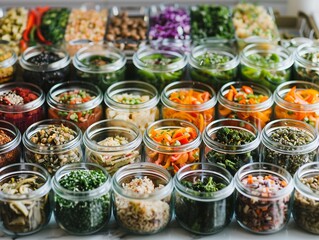 healthy meal prep for the week displaying an array of colorful