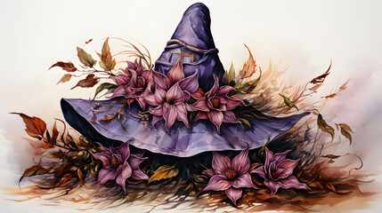 Wall Mural - Witch's Hat Watercolor Style