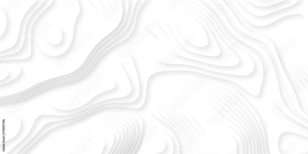 Papercut layers in gradient texture vector banner. Topography map ...