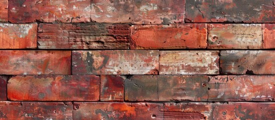 Canvas Print - Closeup shot showcasing the intricate art of brickwork on a building wall