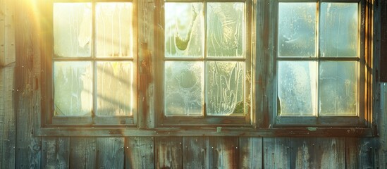 Poster - A window with sunlight shining through