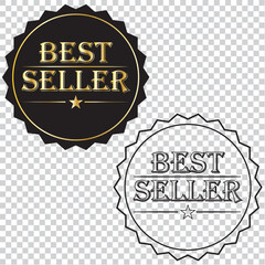 Wall Mural - Set of best seller emblem design. Award badges for best seller. Vector illustration