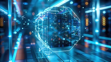 Aufkleber - A secure storage and data technology using decentralized systems as well as using a hexagonal node. Generative AI.