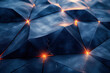 Image of Blue Geometric Shapes With Glowing Connections