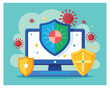 Cyber security vector illustration