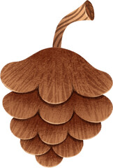 Poster - Pine cone hand drawn illustration in cartoon design