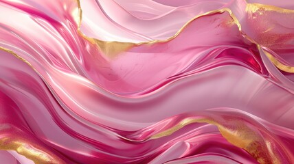 The abstract picture of the two colours of pink and gold colours that has been created form of the waving shiny smooth satin fabric that curved and bend around this beauty abstract picture. AIGX01.