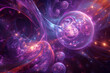Mystical Journey through Cosmic Dimensions: An Abstract Exploration in Shades of Purple