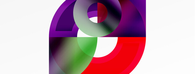 Aufkleber - a purple , red , green and white number 9 on a white background High quality
