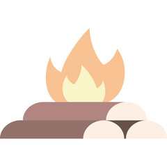 Sticker - Bonfire Illustration