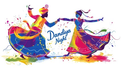 Dandiya night celebration on navratri.