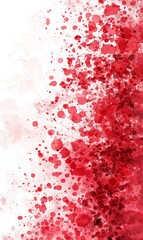 Poster - Red paint splatters on a white textured backdrop.