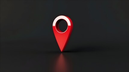 Wall Mural - Navigational Search Engine Optimization Maps Red Marker On Dark Black Background (Generative AI)