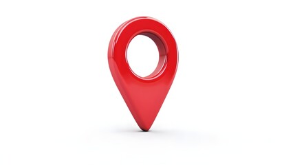 Wall Mural - Navigational Search Engine Optimization Maps Red Marker Isolated On White Background (Generative AI)