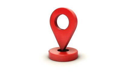 Wall Mural - Navigational Search Engine Optimization Maps Red Marker Isolated On White Background (Generative AI)