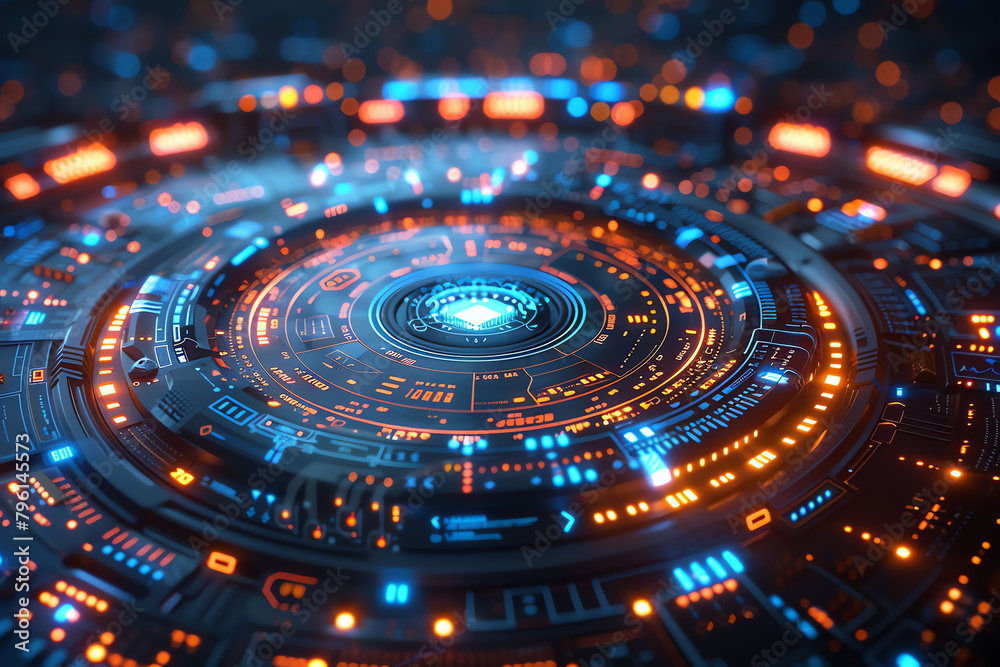 digital technology concept, AI generated