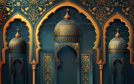 Vector design of traditional Islamic banner for Eid al-Adha festival