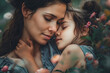 Closeup shot of a mother and daughter - Generative AI