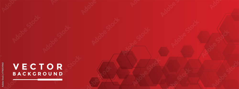 Background Red hexagon pattern look like honeycomb vector illustration ...
