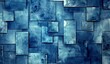 Abstract blue textured metal squares background