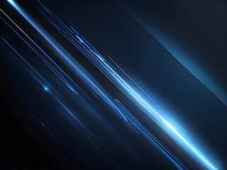 Poster - Vector Abstract, science, futuristic, energy technology concept. A digital image of light rays, stripes, lines with blue light, speed, and motion blur over a dark blue background design.