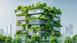 Sustainable green architecture in modern urban design