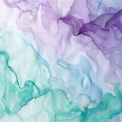 Poster - Watercolor with gentle lavender and mint washes creates dreamy, fluid patterns that captivate the eye