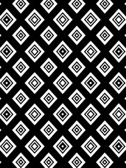 Poster - Abstract black and white triangles in a modern, repeating geometric motif create a contemporary design