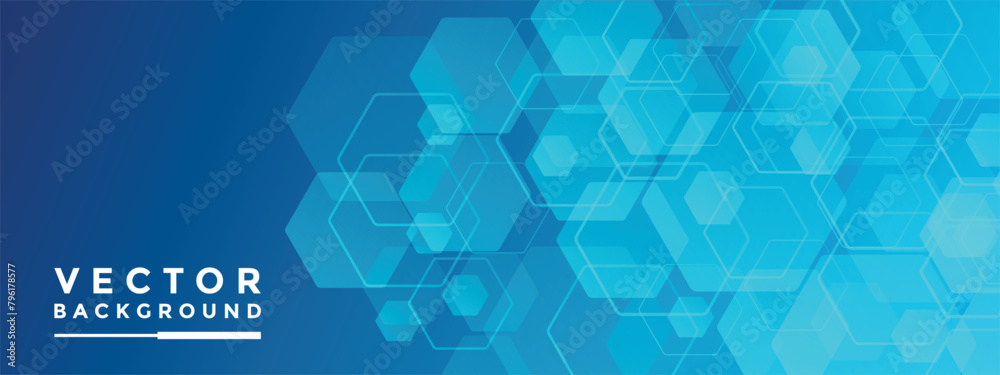 Blue Background hexagon pattern look like honeycomb vector illustration ...