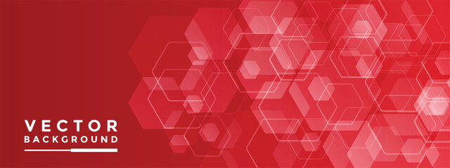 background red hexagon pattern look like honeycomb vector illustration lighting effect graphic for t