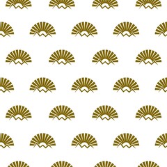 Canvas Print - Mountain sun logo seamless pattern isolated on white