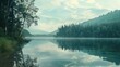 A panoramic view of a serene lake, representing the calm and peace that can come from managing autoimmune and autoinflammatory arthritis.