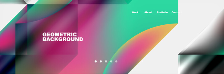 Aufkleber - it is a geometric background with a rainbow of colors . High quality
