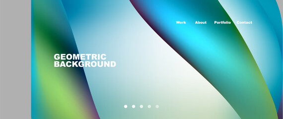 Poster - An electrifying geometric background featuring a gradient of electric blue and green colors. Perfect for tech brands, logos, and multimedia displays