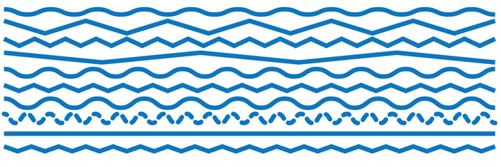 Wall Mural - zig zag easter pattern. regular chevron stripes of blue and white color. classic zigzag lines abstra