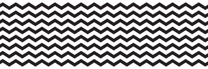 Wall Mural - regular black and white zigzag chevron pattern, seamless zig zag line texture abstract geometry back
