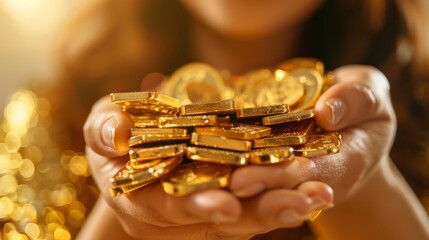 Poster - Close-up of a financial planner discussing gold investment strategies with a client, emphasizing long-term wealth preservation