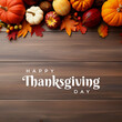 Thanksgiving day message with harvest banner design