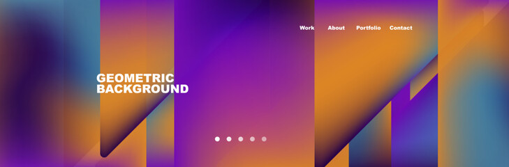 Aufkleber - it is a geometric background with a purple and orange gradient . High quality